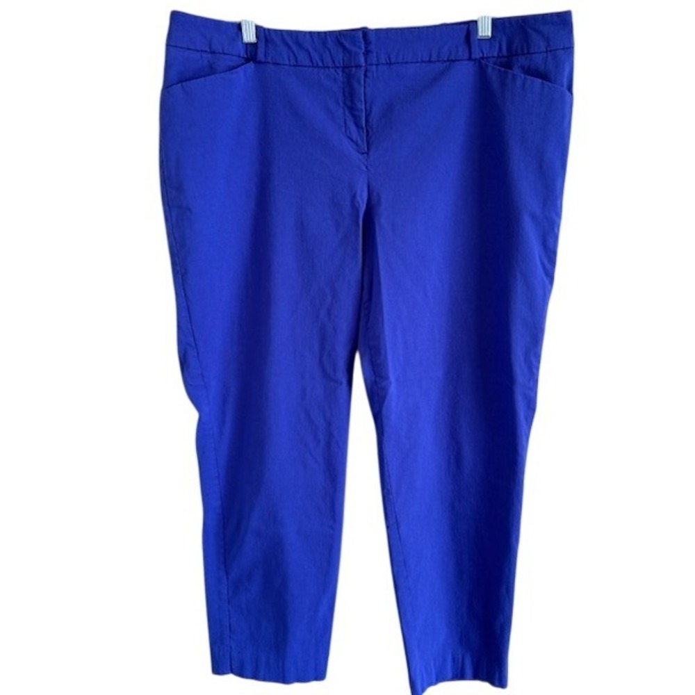 Worthington Women's Purple Slim Fit Capri Crop Dress Pants Stretch Career‎ 18W